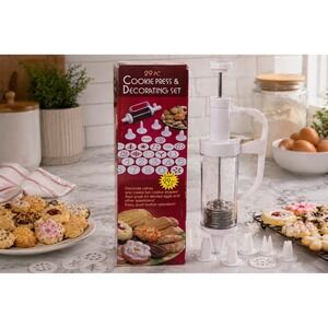 Midwestern Home Products 29 Pc Cookie Press and Decorating‎ Set P41106 New